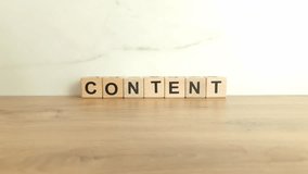 Word content made from wooden blocks. Content creation or management, business concept - Powered by Shutterstock - Get 15% off with code: PIKWIZARD15