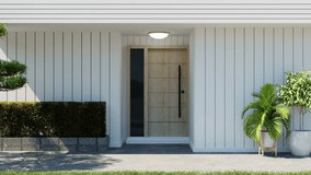 Food delivery robot is driving delivers to the front of the house quickly.3d rendering - Powered by Shutterstock - Get 15% off with code: PIKWIZARD15