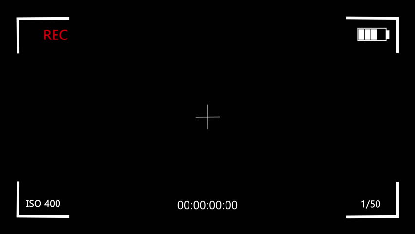 Video Camera Recording Screen Black Background 4К Animation. Camera Digital Viewfinder Recording Preview Screen With Function Display. Camera Recording Screen Overlay.