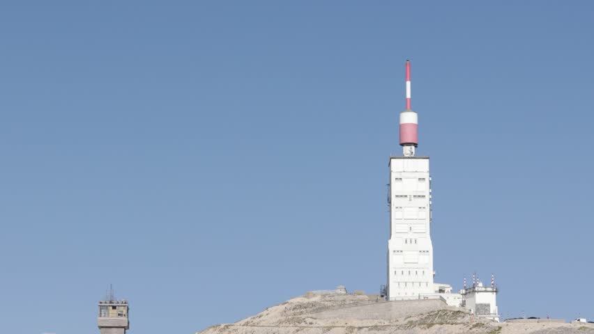 Mont Ventoux summit and view of the weather tower (Vaucluse)