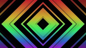 abstract motion background with rainbow gradient texture and squares