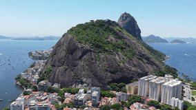 Aerial footage of Urca neighborhood and Sugarloaf Mountain in Rio de Janeiro, Brazil - Powered by Shutterstock - Get 15% off with code: PIKWIZARD15