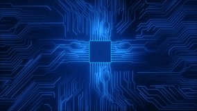 AI web network, technology circuit board Advanced Technology Visualization CPU Processor Microchip Starting Artificial Intelligence of Neural Cloud Computing Data. Digital Lines Move. 3D Illustration - Powered by Shutterstock - Get 15% off with code: PIKWIZARD15