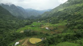 
Landscape photograph of Tua Chua district, Dien Bien province, Vietnam from a drone
