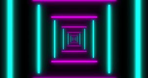 Animation of good vibes only text over neon tunnel on black background. Video game entertainment and digital interface concept digitally generated video.