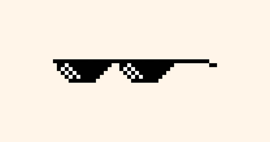 Pixel art glasses, cool cartoon glasses for video games, video animation footage, pixel art 8 bit Royalty-Free Stock Footage #1106417421
