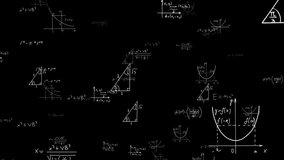 4k alpha channel math theory formulas, mathematics calculations ,algebra and geometry science education concept animation  - Powered by Shutterstock - Get 15% off with code: PIKWIZARD15