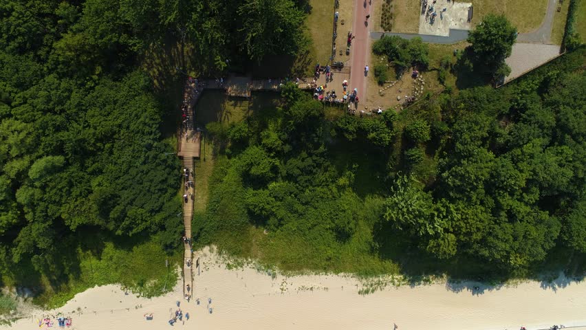 Top Down Entrance To The Viewpoint Jaroslawiec Punkt Widokowy Aerial View Poland