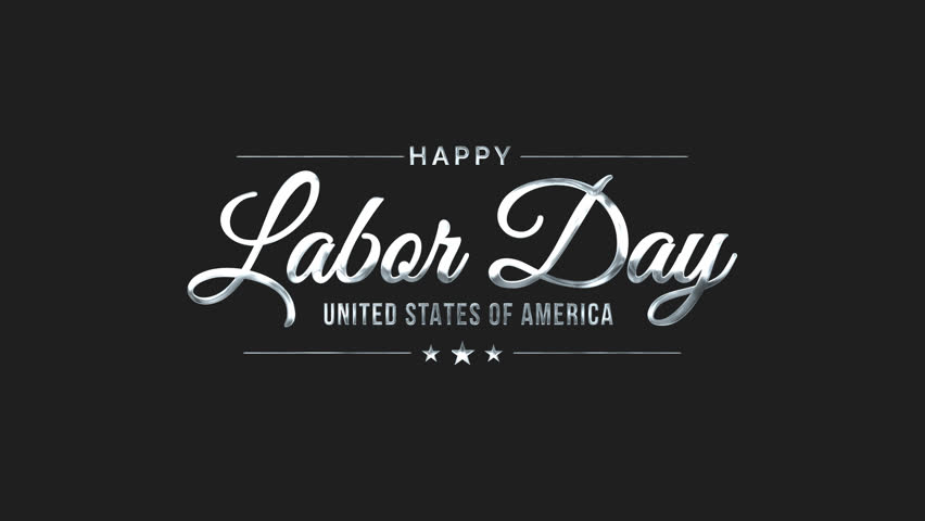 Happy Labor Day greeting animation 2023, lettering with alpha or transparent background, Happy Labor Day united states of america concept, for banner, feed, stories