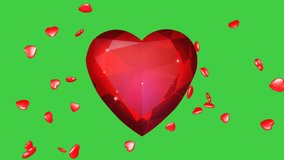 Red Heart animation on 3d chat box. 3D animation of a Red Heart. Red Heart animation with a chat icon. 4k ultra HD video of red bubble chat icon. Love the chat icon with 