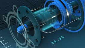 Cad futuristic interface, computer aided design concept, mechanical prototype project, engineering computer drawing close-up view (3d render) - Powered by Shutterstock - Get 15% off with code: PIKWIZARD15