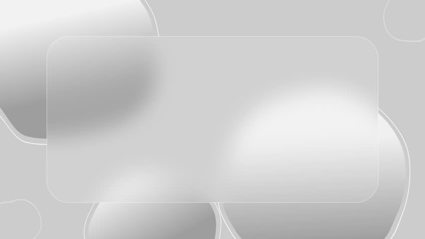 Glass morphism animated background, white, clear color. Animated Backgound Looped Motion Graphics 