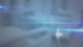 Animation of connected people icons and lens flare over portrait of caucasian female doctor. Digital composite, social media, telecommuting, healthcare, teamwork, hospital and technology. - Powered by Shutterstock - Get 15% off with code: PIKWIZARD15