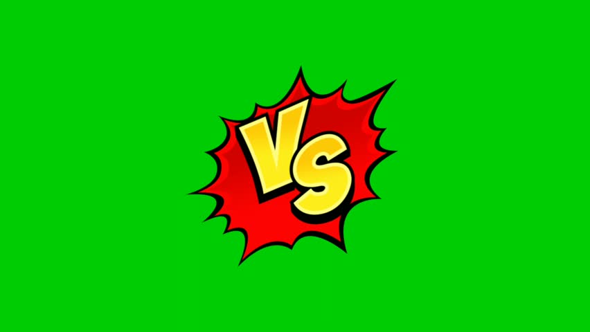 VS animation. Versus screen. The concept of battle, competition, duel, or comparison. 4K. Green screen video animation Royalty-Free Stock Footage #1106466727