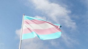 transgender flag, waving in the wind, trans flag on a blue sky, tall flagpole, pride, gay pride, lgbt, lgbtqia
 - Powered by Shutterstock - Get 15% off with code: PIKWIZARD15