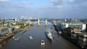 Beautiful view of the Tower bridge in London, UK - the symbol of London.