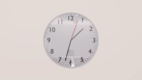 3D Animated Wall Clock video content showcases a captivating and versatile animation of a wall clock. This engaging clip features a realistic 3D wall clock with moving hands.