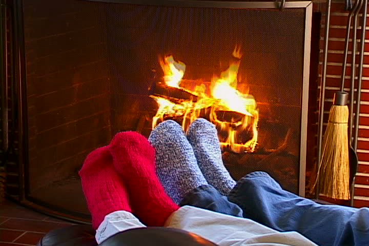At the Fireplace