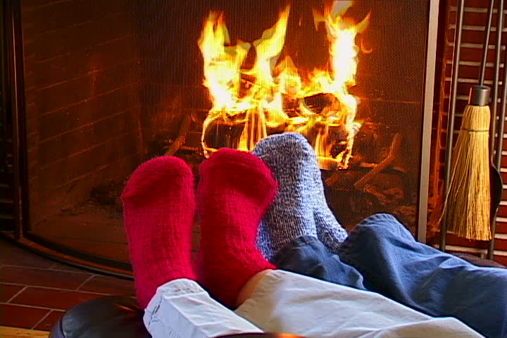 At the Fireplace