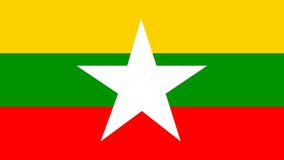 Myanmar flag is shattered. The background is an alpha channel (transparent). - Powered by Shutterstock - Get 15% off with code: PIKWIZARD15