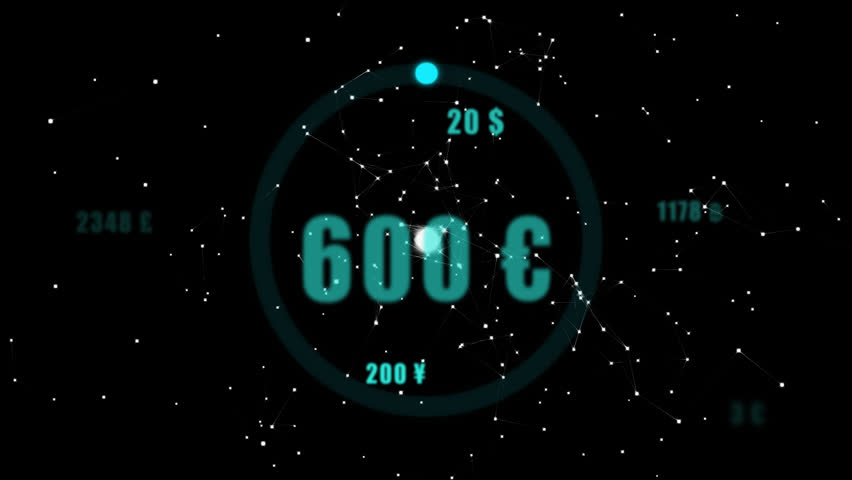 Animation of animation of network of connections with globe on balck background. Global artificial intelligence, digital interface, computing and data processing concept digitally generated video.