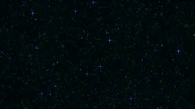 Video Animation: Animated blue small stars on a black background.
