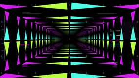 Animation of scope scanning over neon tunnel of data transfer. Global networks, digital interface, computing and data processing concept digitally generated video. - Powered by Shutterstock - Get 15% off with code: PIKWIZARD15