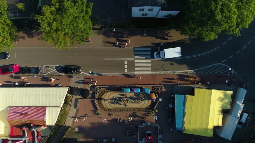Downtown Main Street Nadmorska Leba Centrum Aerial View Poland