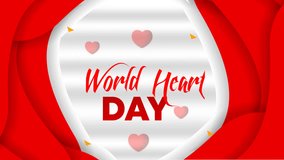 Animation of world heart day, heart month and celebration concept digitally generated video. Video animation on the theme of World Heart day, World Heart day text animation, cardiology awareness day - Powered by Shutterstock - Get 15% off with code: PIKWIZARD15