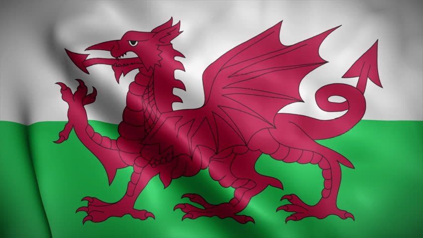 Wales flag background realistic waving in the wind 4K video, for Independence Day or Anthem (Perfect Loop) Royalty-Free Stock Footage #1106495761