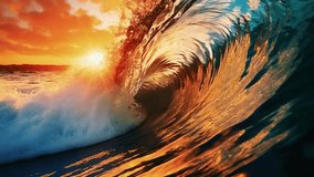 ocean wave looped background video
