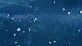 Animation of connected dots over digital brain and dna helix against blue background. Digitally generated, hologram, illustration, communication, molecule, artificial intelligence and technology. - Powered by Shutterstock - Get 15% off with code: PIKWIZARD15