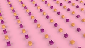 Animation of vibes text over 3d cubes on pink background. Global social media, communication, computing and data processing concept digitally generated video. - Powered by Shutterstock - Get 15% off with code: PIKWIZARD15