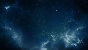 4K 3D Animation Outer Space flight to Helix nebula Deep nebula in space. Flying star flare light. Universe Space background. Dust particles Cloud. Sci-fi Galaxies, Nebulae, Stars. For. 3D Illustration - Powered by Shutterstock - Get 15% off with code: PIKWIZARD15