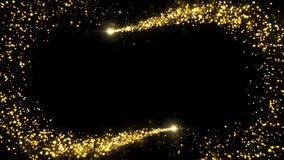 4K Gold sparkling glow light trail Gold Particles Moving Background. fast energy flying wave line with flash lights. Spiral Light Streak Particle gold dust flickering. dust flickering. 3D Illustration - Powered by Shutterstock - Get 15% off with code: PIKWIZARD15