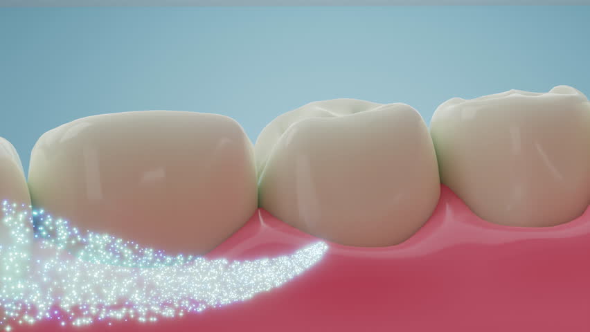 Toothpaste or mouthwash product remove bacterial and food stuck from teeth. oral hygiene and dental product concept. 3D rendering. | Shutterstock HD Video #1106506235