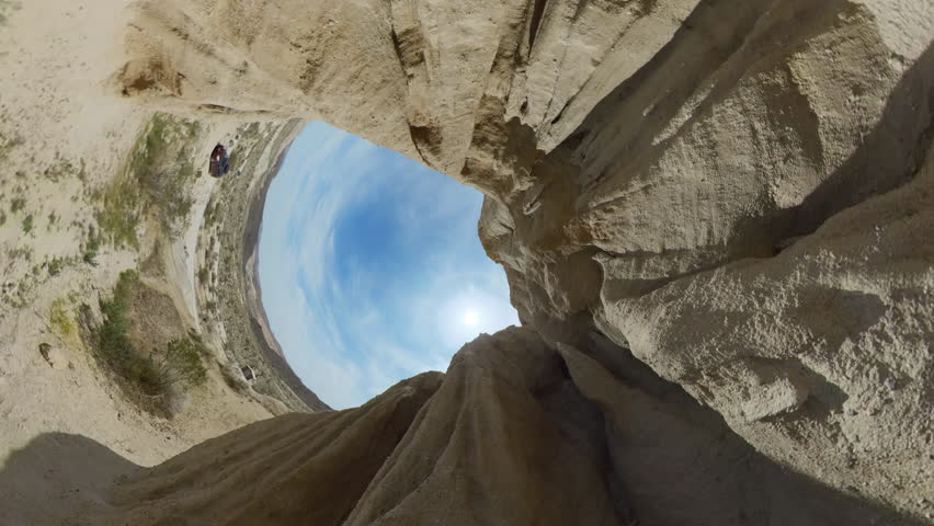 Red Rock Canyon Slot Canyon Tiny Planet in Mojave Desert 02 California USA