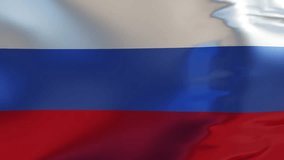 Russian Flag Soars and Billows with Dignity in a Dynamic 3D Render of Patriotic Symbolism - Russian Flag Video