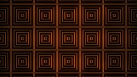 Orange on Black Abstract Neon Glowing Square Type Patterns Background VJ Loop Animation in 4K