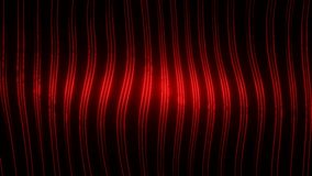 Red on Black Abstract Neon Glowing Moving Wavy Lines Background VJ Loop Animation in 4K