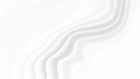 White grey silk curve waves flowing. Abstract elegant luxury background. Seamless looping animation