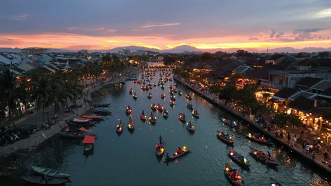 Hoi An Old Town or Hoi An Ancient Town in Vietnam. ஸ்டாக் வீடியோ