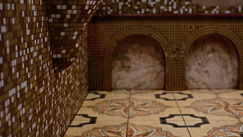 Hammam style sauna interior decoration Royalty-Free Stock Footage #1106529413