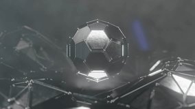 Loop 3d animation of a fantastic surface, background and light-reflecting segments and a crystal in the center. Futuristic animation of a mysterious artifact. - Powered by Shutterstock - Get 15% off with code: PIKWIZARD15