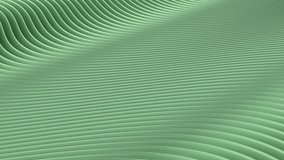 Abstract background with light green wavy stripes