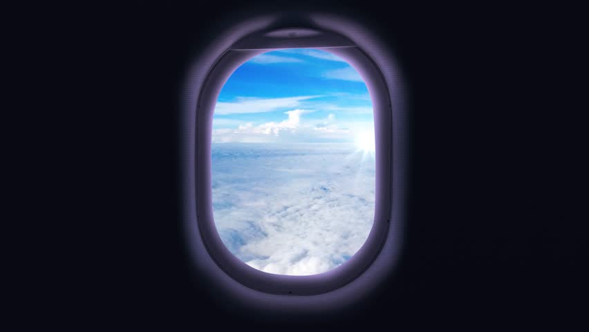 look of window plane Flying Over Stunning Clouds View. Travel and Vacation Airplane Passenger Seat View. Flying and Traveling	
 Royalty-Free Stock Footage #1106532801