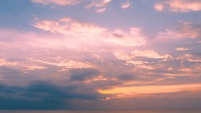 Timelapse of smooth colorful clouds a Amazing nature video background Stunning clouds and sky in Golden hour Time Lapse