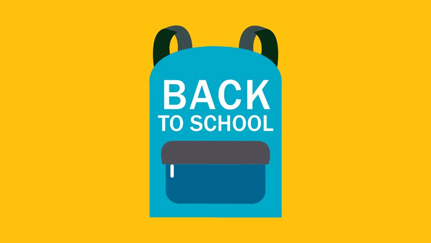 Back to school animation. school animation. luggage collection in school bag. | Shutterstock HD Video #1106539083