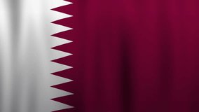 Qatar flag waving. suitable for background