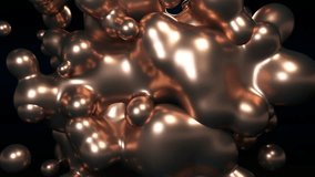 Satisfying sensory stimulation background video 3d animation. Abstract colorful spheres bubble floating